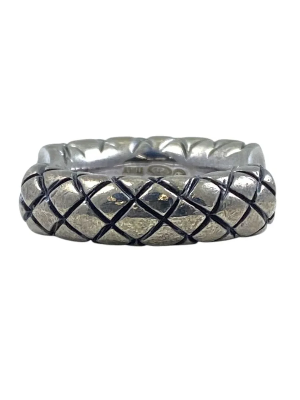 Bottega Veneta Ring Intrecciato Silver Simple